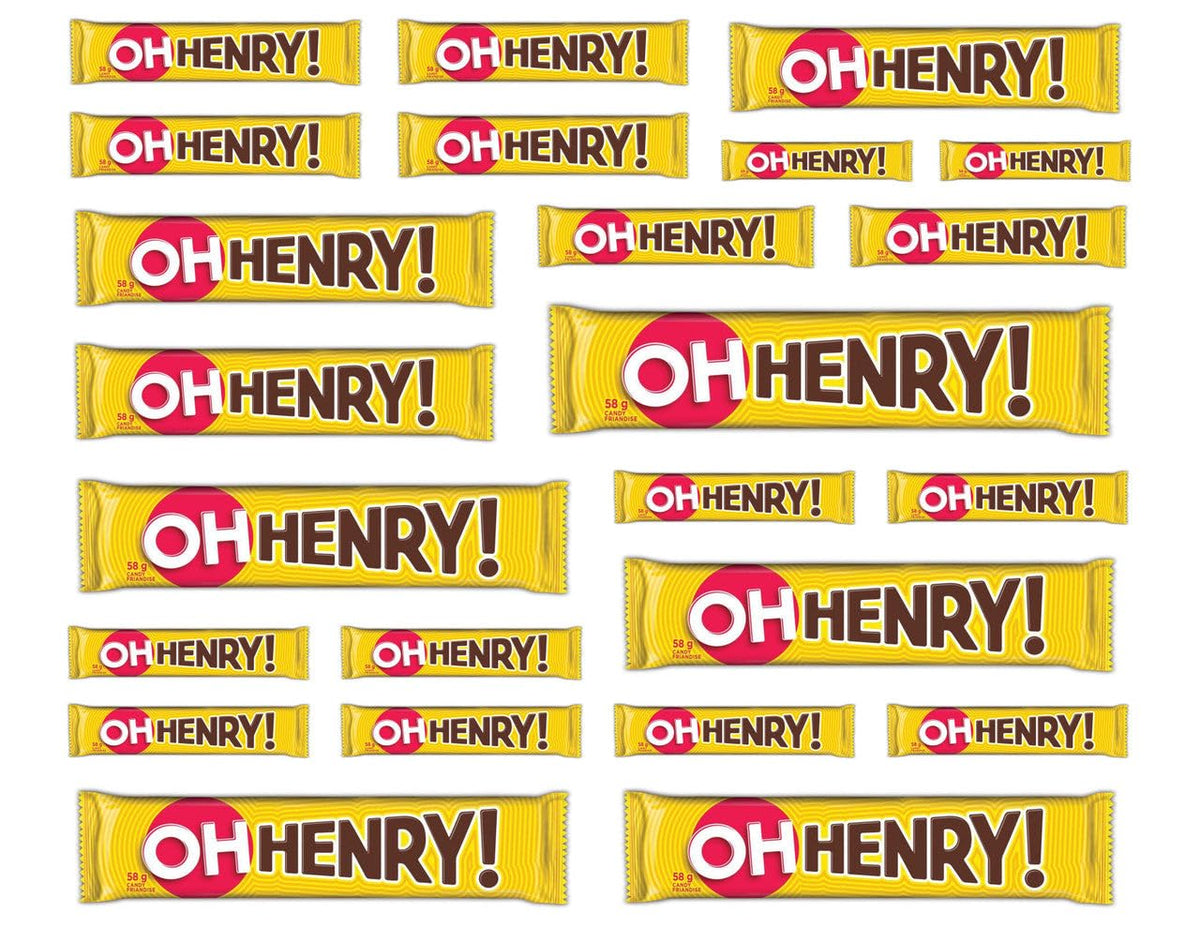 HERSHEY'S Oh Henry! Chocolatey Candy Bars,, 24Count ()