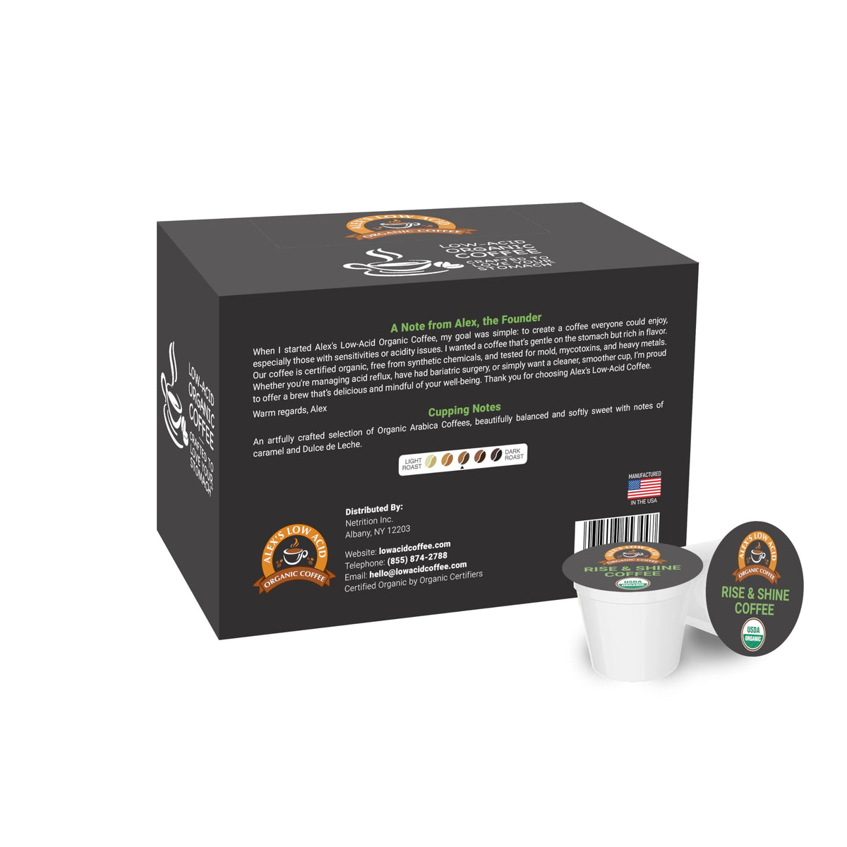Alex's Low Acid Organic Coffee Ultimate Single-Serve Pods Variety Pack