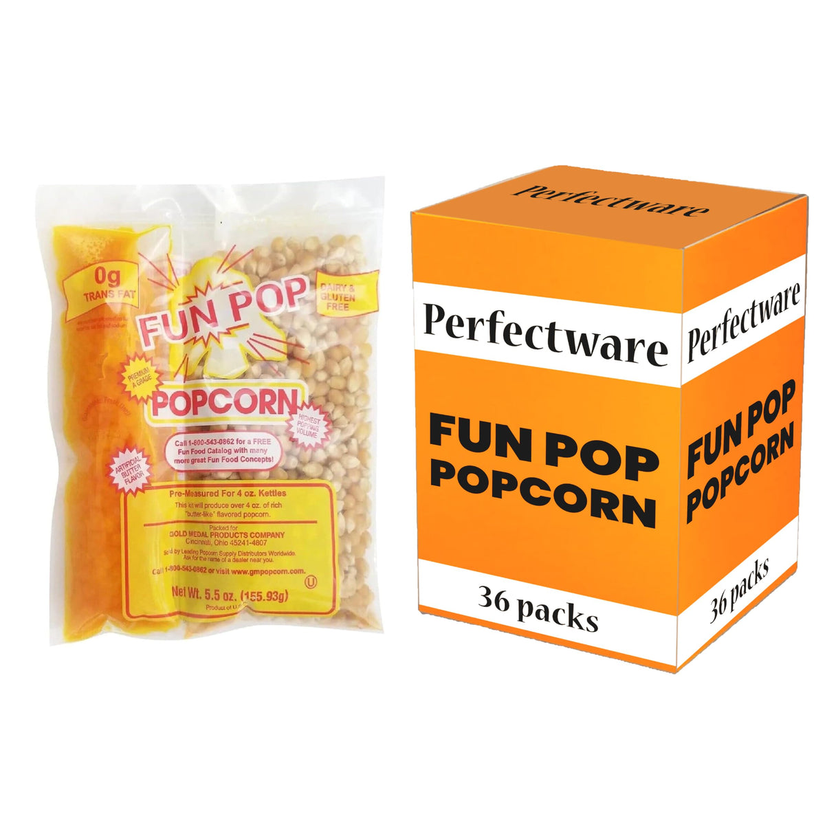 4oz Popcorn Portion Packs - Case of 36ct
