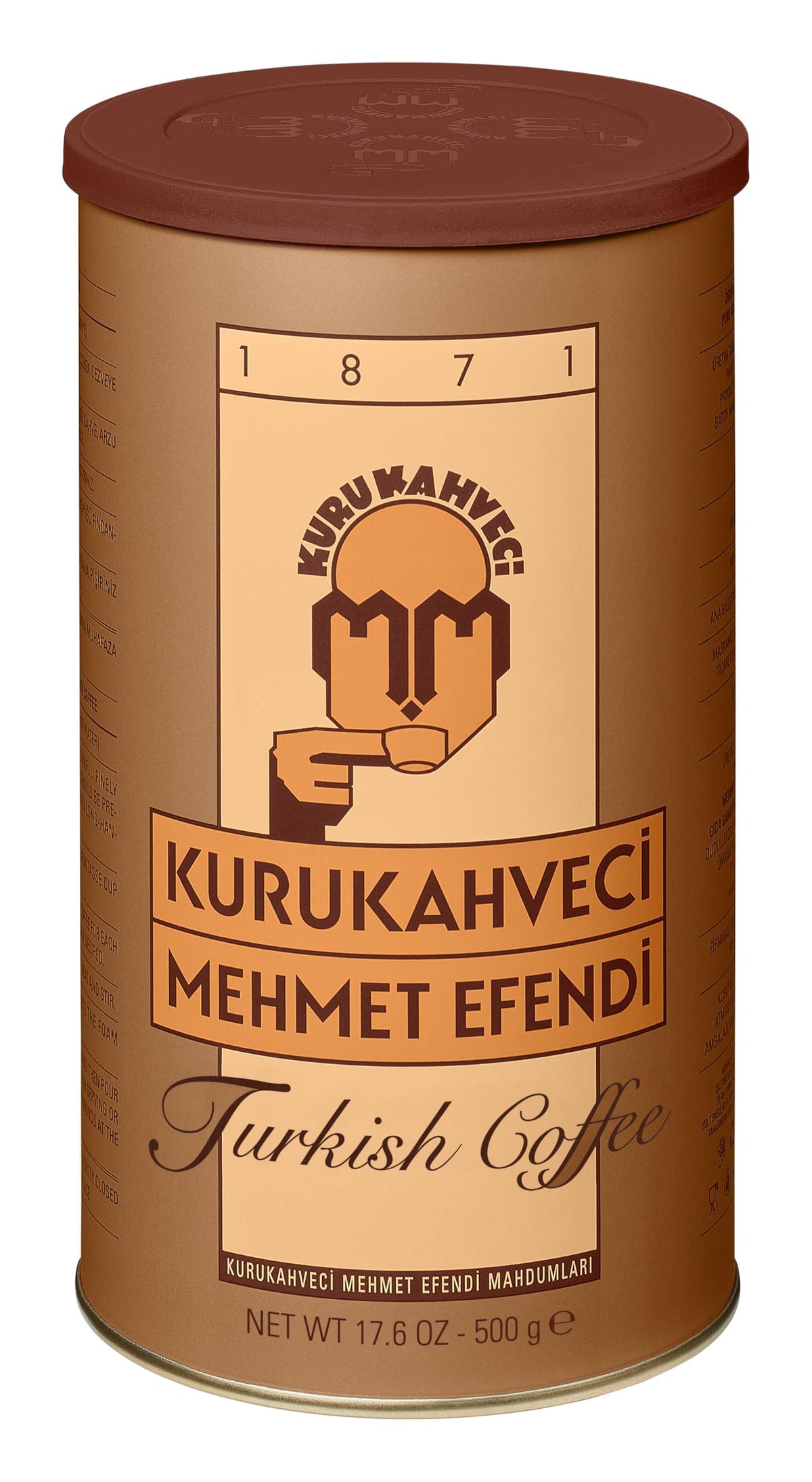 KURUKAHVECI MEHMET EFENDI Turkish Coffee, 100% Arabica, Finely Roasted Ground Coffee for Cezve, Rich Aroma, Medium, Authentic Turkish Coffee Tradition