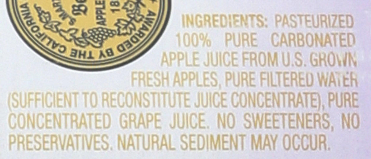 Martinelli's Sparkling Apple Grape Juice 25.4 oz. (Pack of 2)