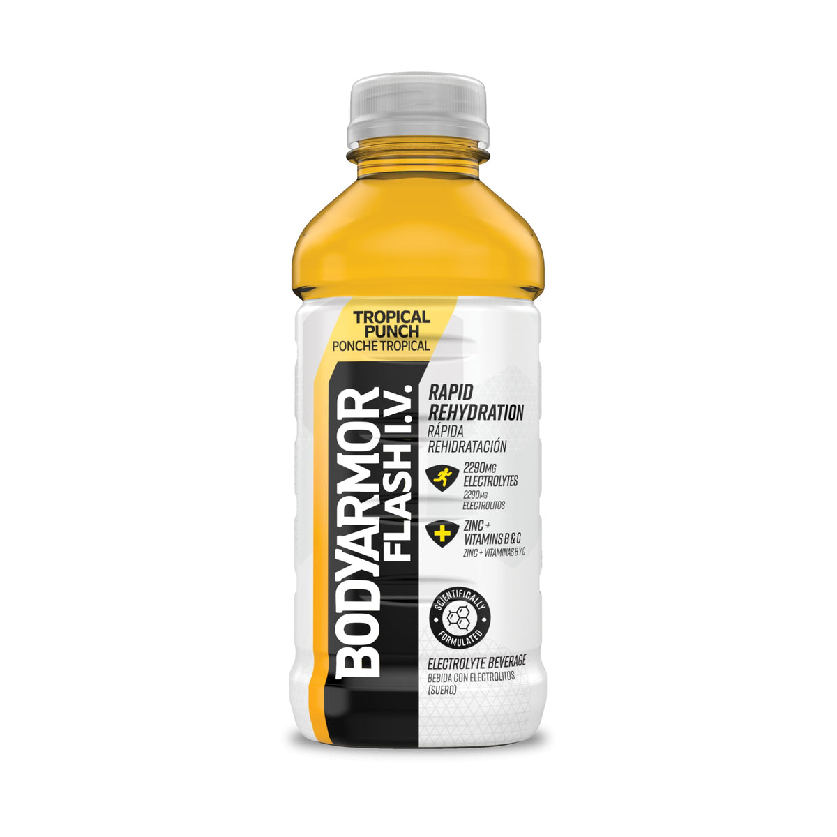 Body Armor, Flash IV Tropical Punch Electrolyte Beverage, 20 Fl Oz