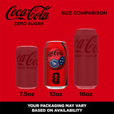 Coke Zero Sugar Cola Soda, 12 oz, 24 Pack (Package May Vary)