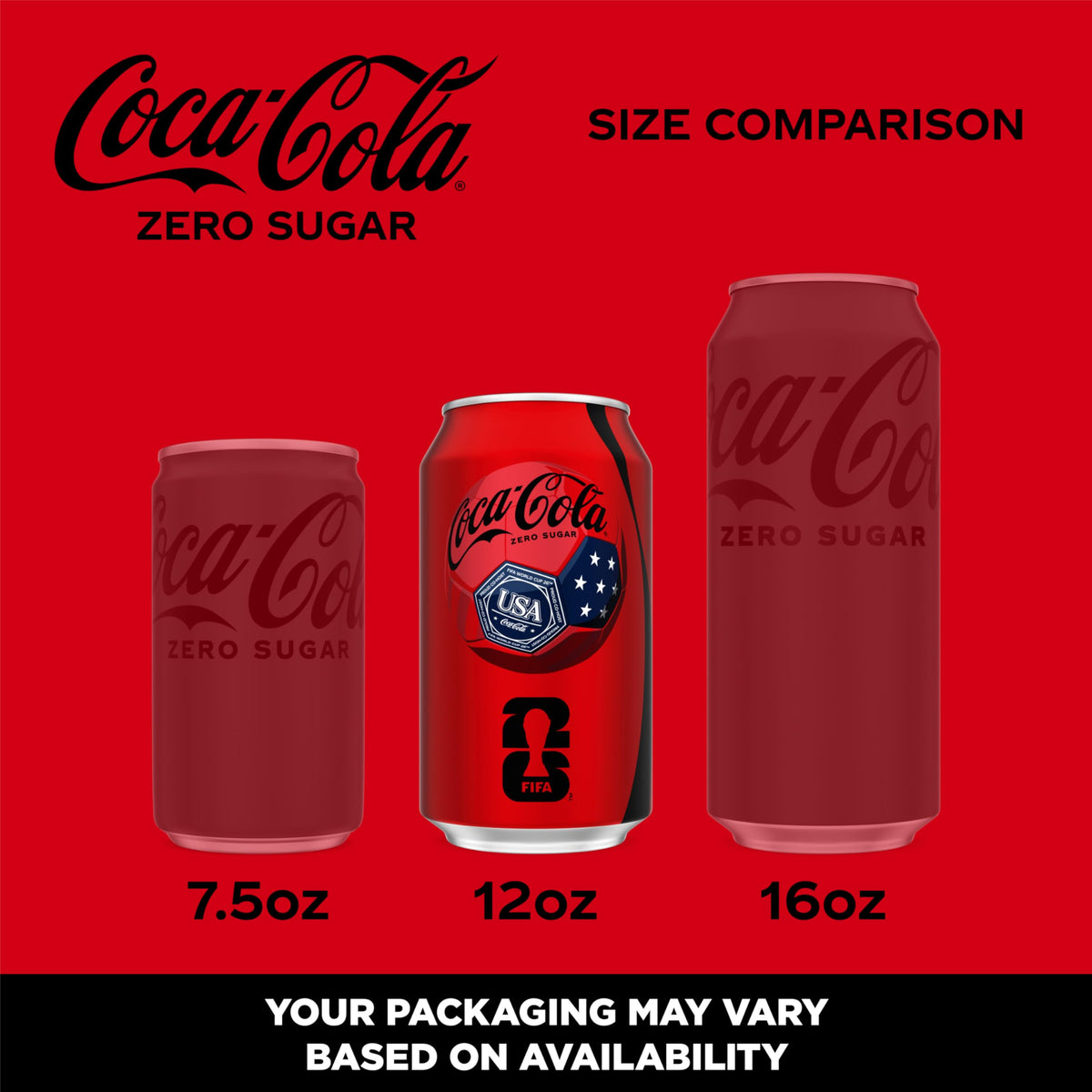Coke Zero Sugar Cola Soda, 12 oz, 24 Pack (Package May Vary)