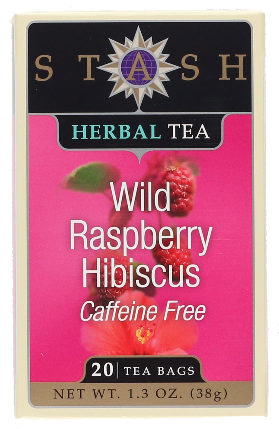 Stash Tea Wild Raspberry Hibiscus tea - 20 Count (Pack of 1)