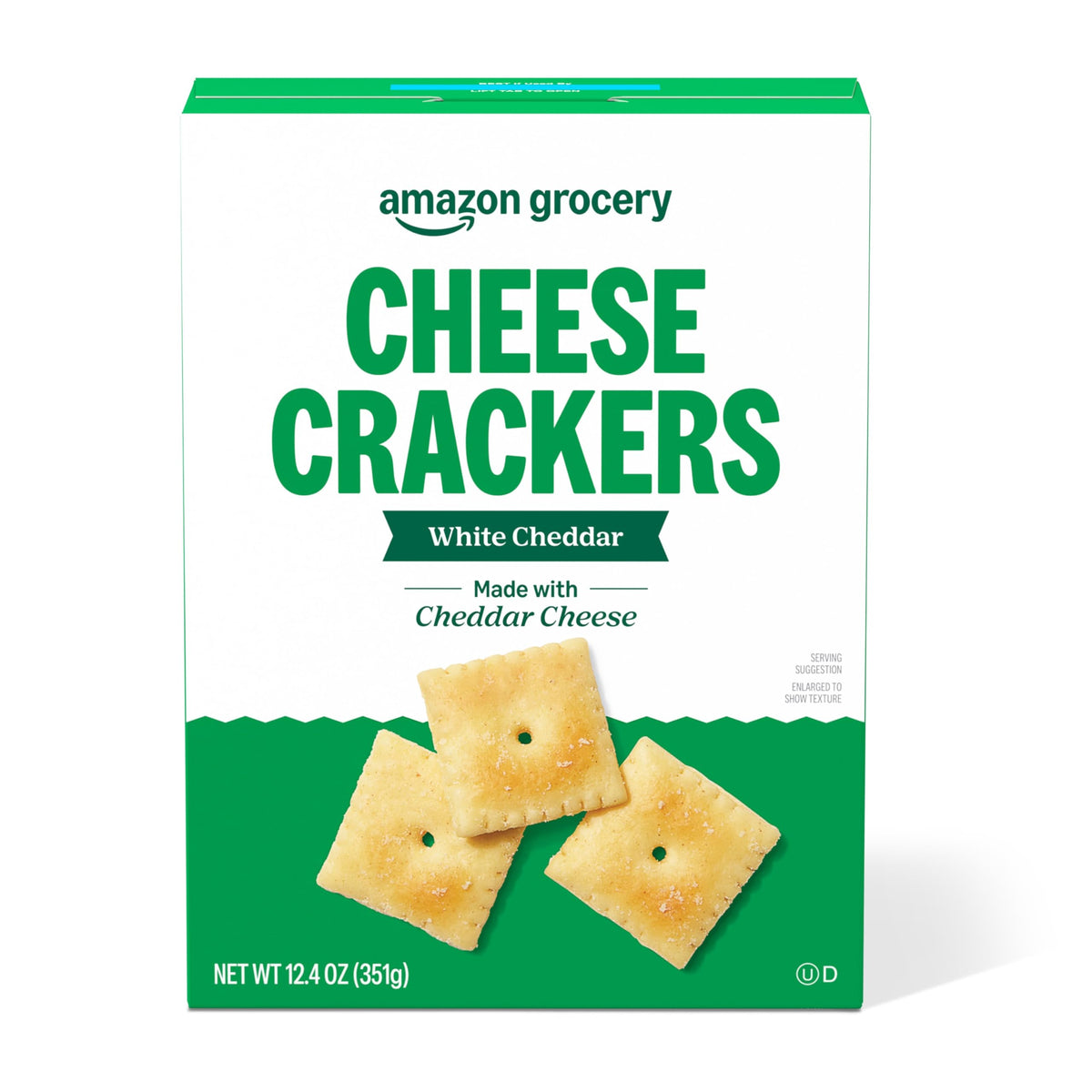 Amazon Brand - Happy Belly White Cheddar Cheese Cracker, 12.4 ounce