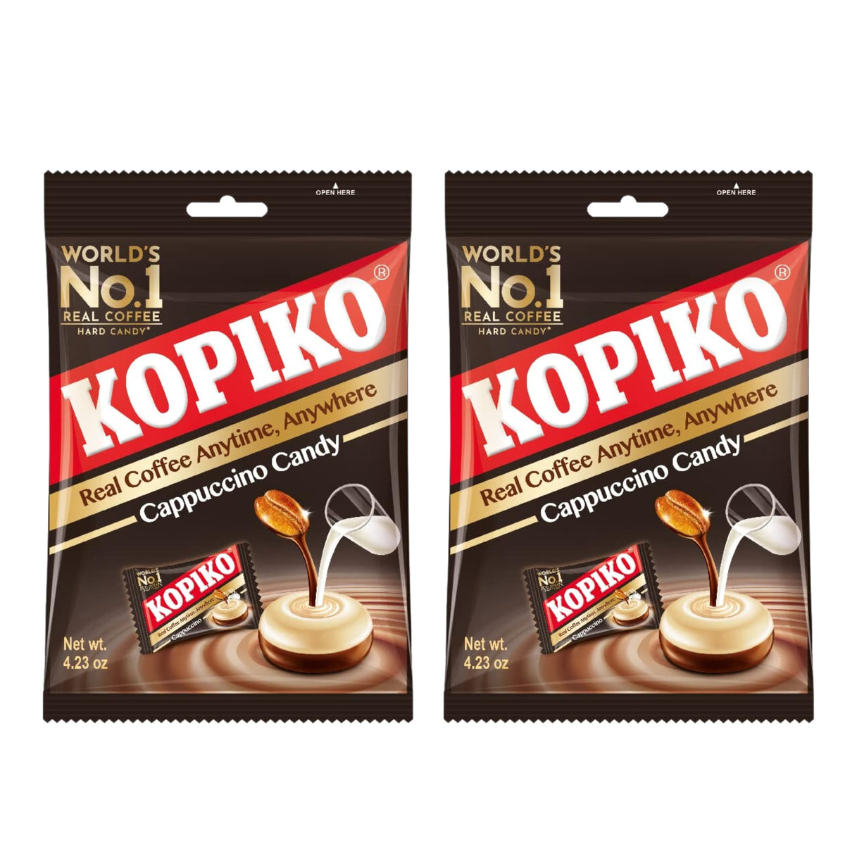 2 Packs Kopiko Cappuccino Candy 4.23 Oz