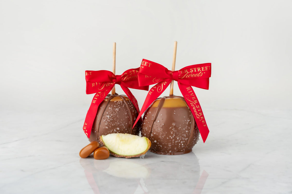 Milk Chocolate Sea Salt Caramel Apples - 2 Pack| River Street Sweets