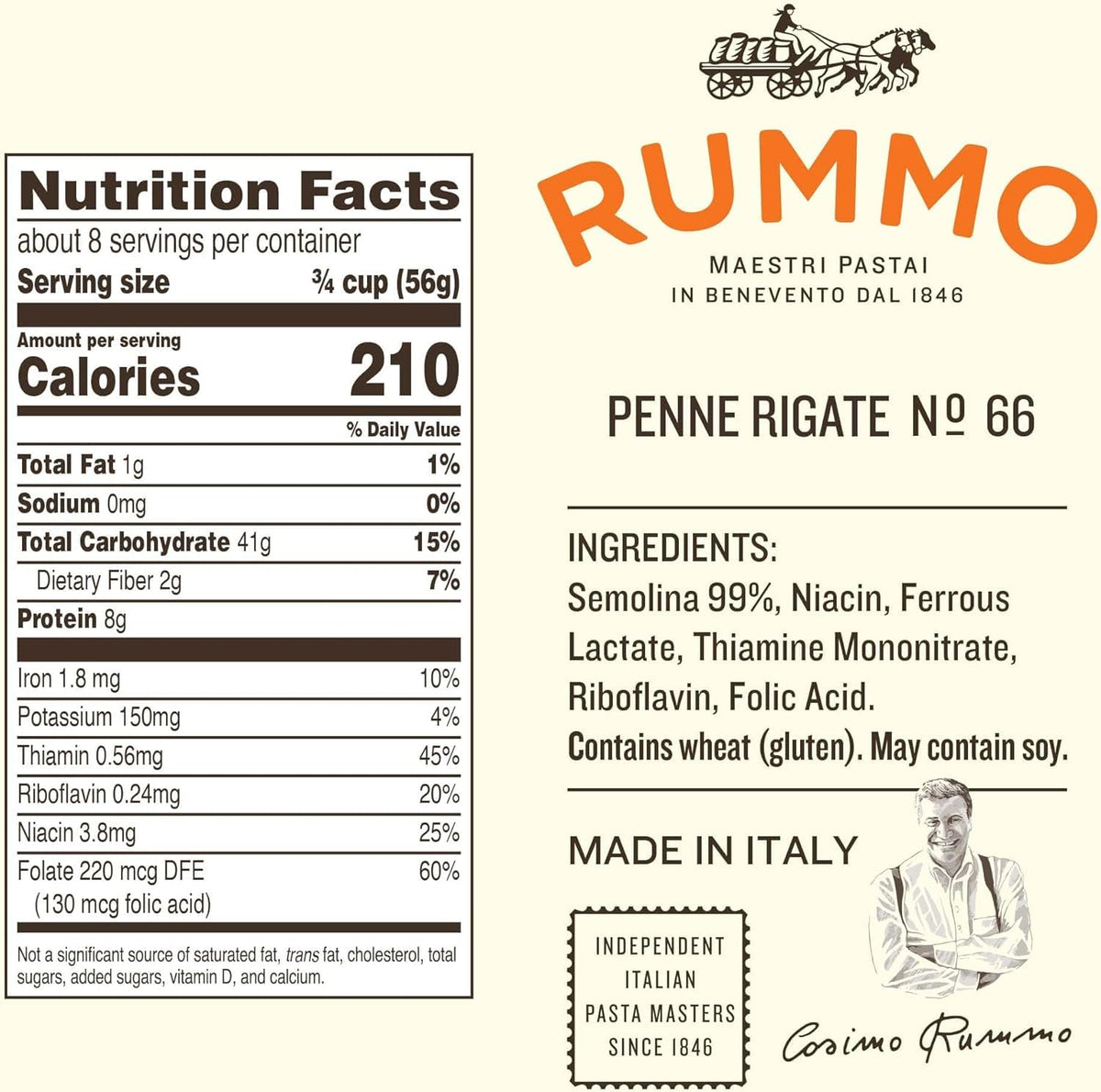 Rummo Pasta Variety Pack - Spaghetti Noodles, Fusilli, Penne Rigate, Farfalle, Ziti, Made with Semolina Flour, Pasta from Italy - 16 Ounce (Pack of 5)