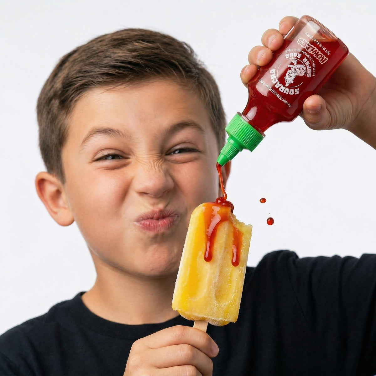 Albert's Souracha Liquid Super Sour Candy 12 Ct Full Size, For Party Favors, Birthday Parties, Goodie Bags, Gifts for Kids, Swedish Candy, PopCorn