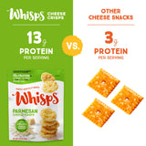 Whisps Cheese Crisps Variety Pack | Protein Chips | Healthy Snacks | Protein Snacks, Gluten Free, High Protein, Low Carb Keto Food | Parmesan