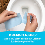 Tru Earth Toilet Bowl Cleaner Eco-Strips | Plastic Jug-Free, Septic-Safe for Cleaning | Easy to Use | 24 Strips
