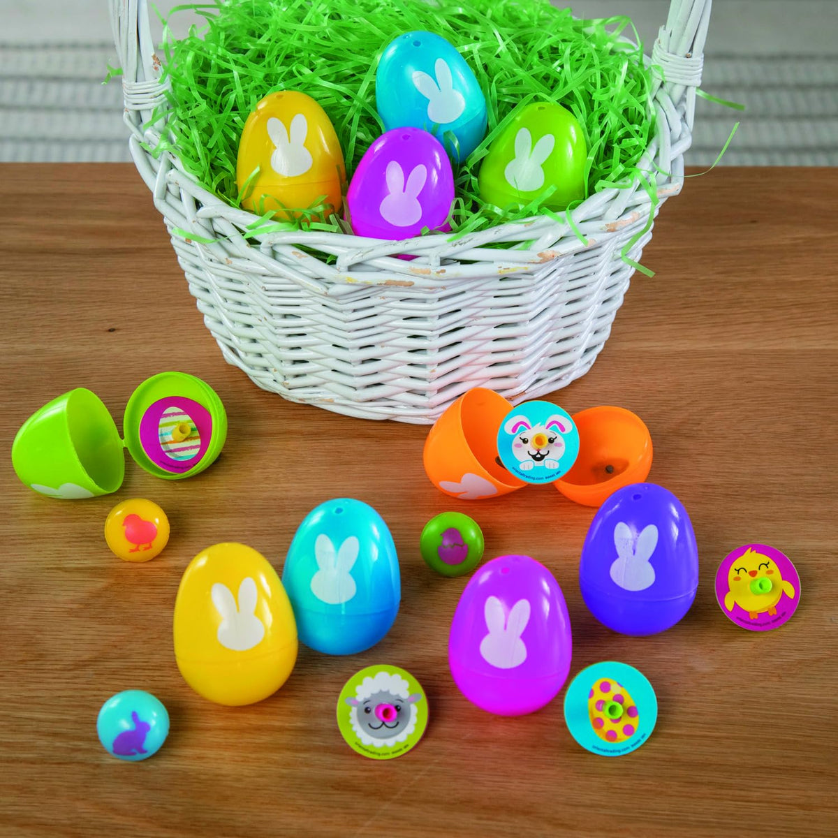 Fun Express Filled Bunny Print Easter Eggs 500 Eggs, Great For Easter Egg Hunts and All Your Easter Gathering Events