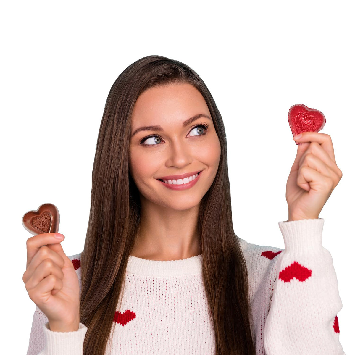 5 Pounds Fruidles Valentine's Milk Chocolate Hearts, Party Bag Fillers, Red Individually Wrapped Foils, Kosher Certified