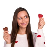 5 Pounds Fruidles Valentine's Milk Chocolate Hearts, Party Bag Fillers, Red Individually Wrapped Foils, Kosher Certified
