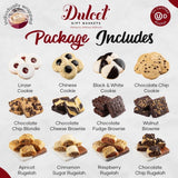Dulcet Gift Basket Gourmet Gift Basket Filled with an Assortment of Cookies, Brownies, and Rugelah - Perfect Snack Box of Baked Goods for Sympathy