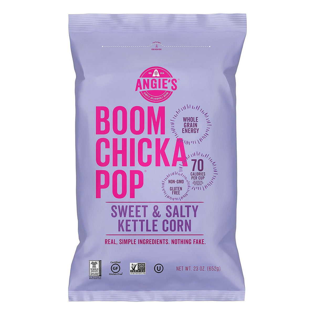 Angie's Boom Chicka Pop Sweet and Salty Kettle Corn (23 Ounce) (6 Pack)
