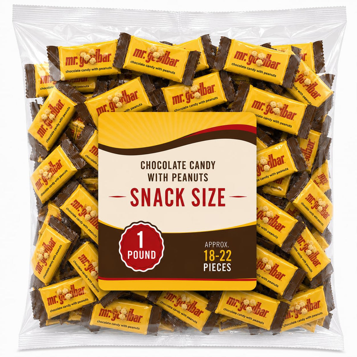 Milk Chocolate Peanut Candy Bars, Snack Size Bulk Candy (1 lb)