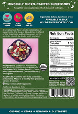 Wilderness Poets, Abundance Wild Mix - Organic Raw Superfood Blend (3.25 Ounce) Cashew, Pistachio, Goji Berry, Cacao, Golden Raisin, Golden Berry