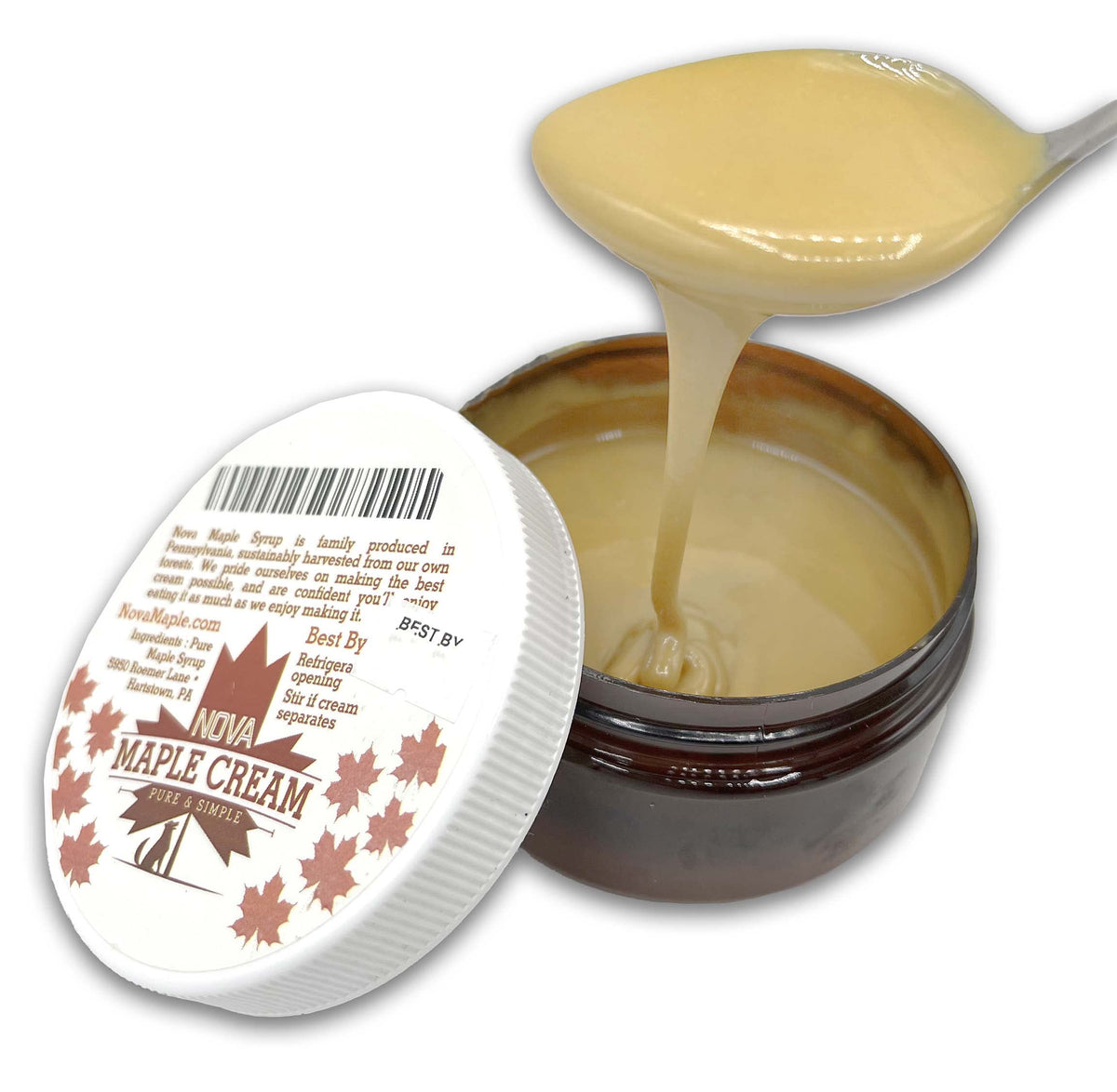 Nova Maple Cream - Pure Grade-A Maple Cream Butter Spread (1 Pound)