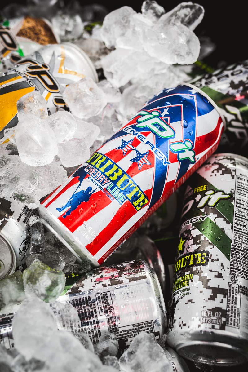 Rip It Energy Drinks Tribute Editions (Tribute Cherry Lime, 12 Cans)