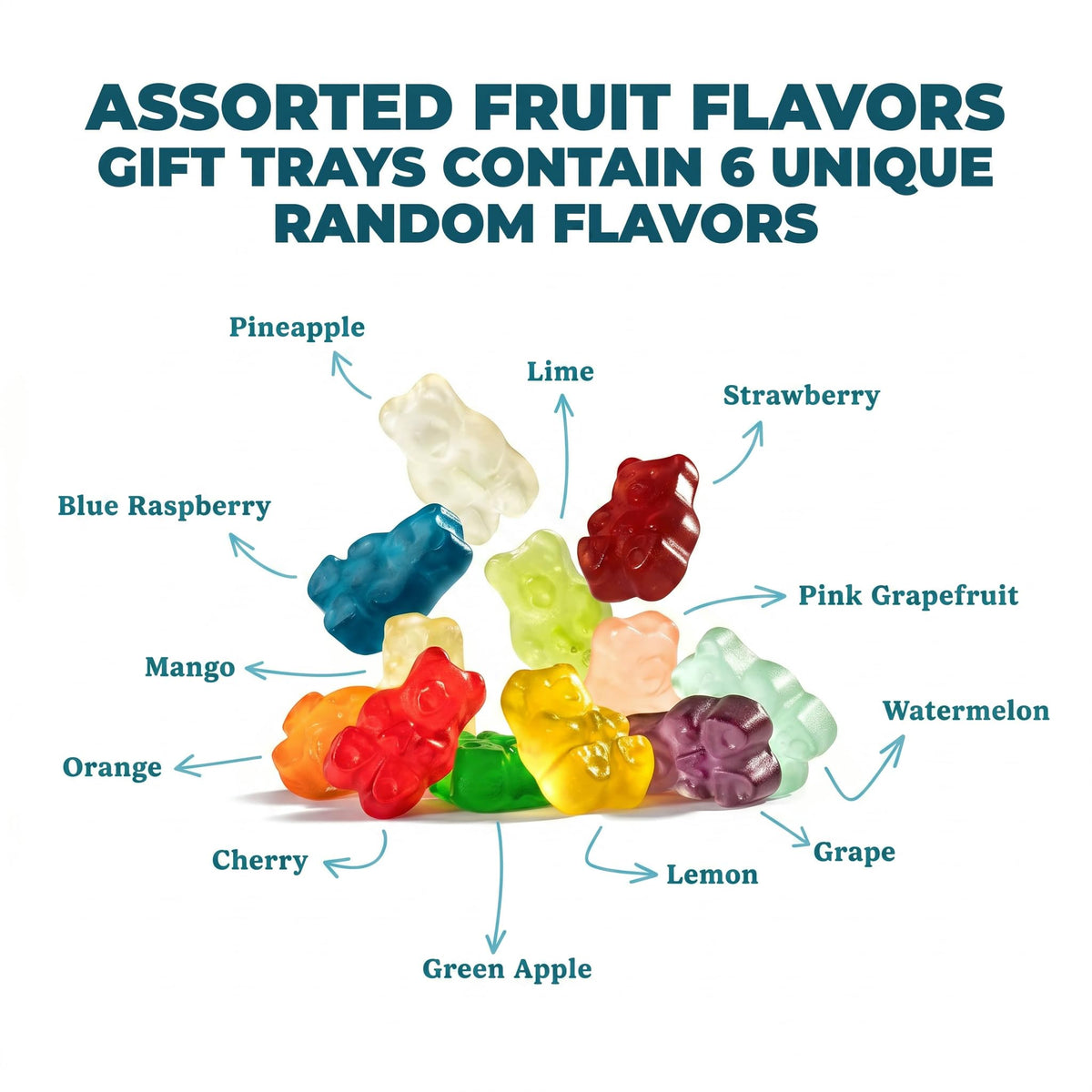 Carlotta's Bakery Gourmet Gummy Bear Tray | 2.4 lbs Gummy Candy Assortment with Premium Fruit Flavors | Perfect for Gifting & Sharing | 6-Compartment