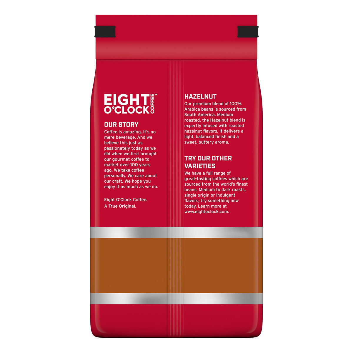 Eight O'Clock Coffee Hazelnut, Medium Roast, Whole Bean Coffee, 20 Ounce 100% Arabica, Kosher Certified