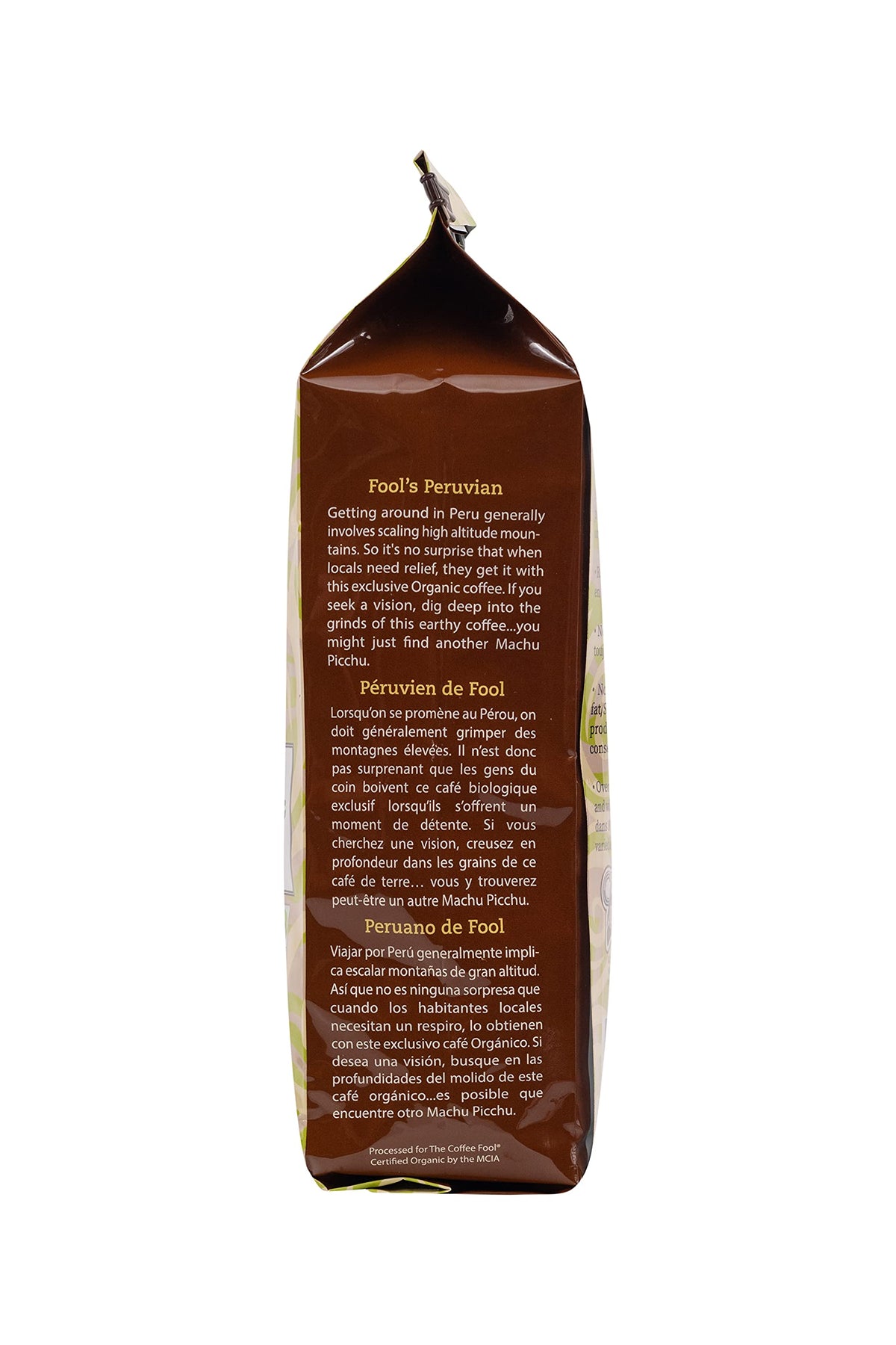 Coffee Fool's Organic Fair Trade Peruvian (Whole Bean)