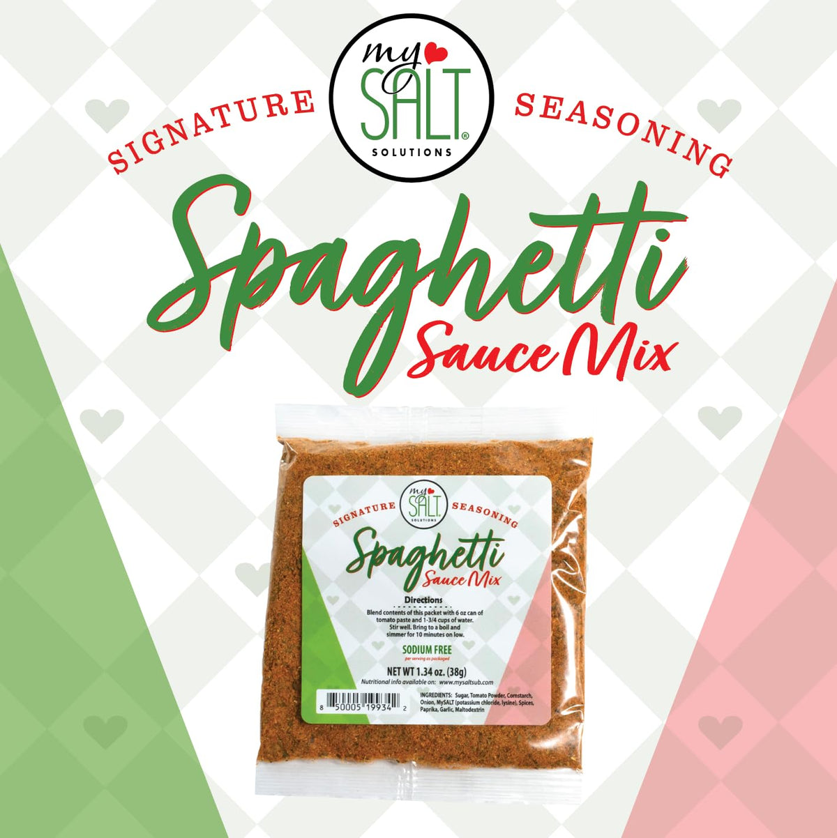 MySALT Dinner and a Salad Variety Pack - 8 Mixes: Ranch, Italian, Caesar, and Green Goddess + Spaghetti, Taco, Sloppy Joe, and Chili - Sodium-Free
