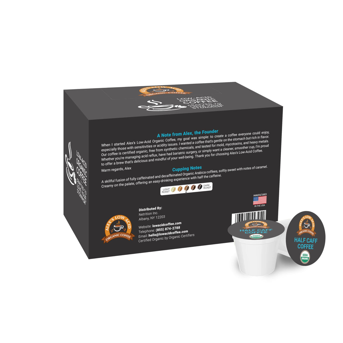 Alex's Low Acid Organic Coffee Ultimate Single-Serve Pods Variety Pack