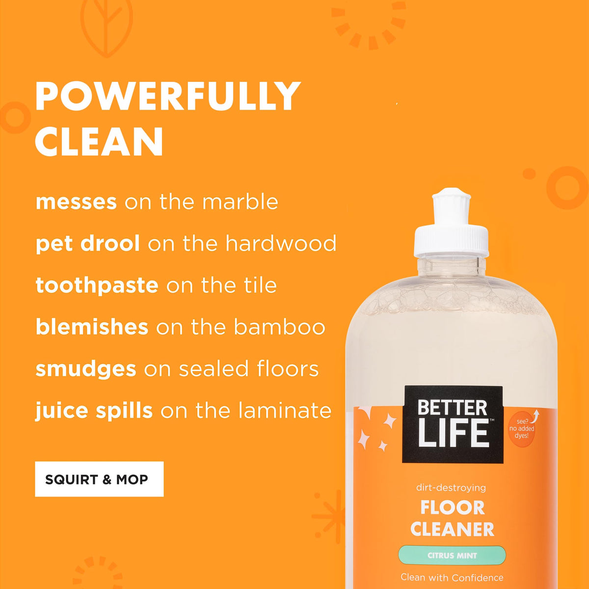 Better Life Floor Cleaner - Liquid Multipurpose Cleaner for Wood, Tile, Laminate, Vinyl, Bamboo - Hardwood Floor Cleaner for Mopping - Citrus Mint, 32