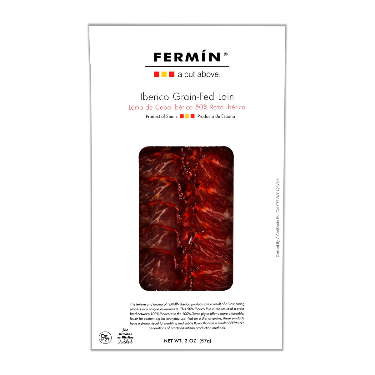 IBERICO GRAIN-FED LOIN SLICED 2 oz // LOMO DE CEBO IBÉRICO 2 oz
