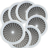 White Maryland 9" Plastic Paper Plate Holders in Count of 8