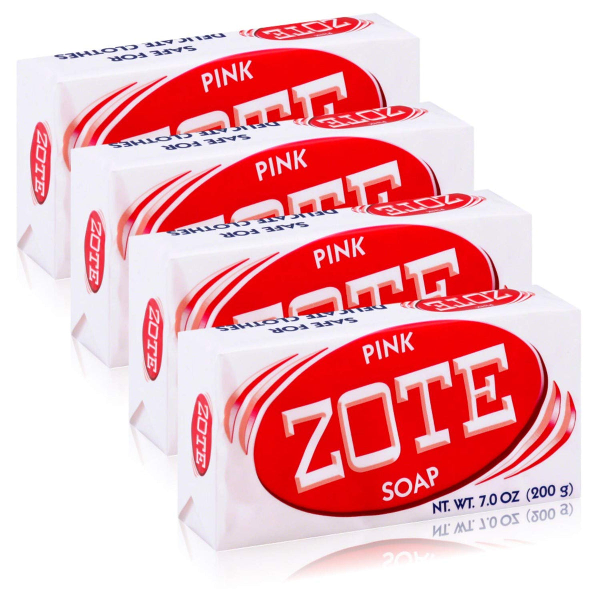 Zote Laundry Soap Bar Pink 4 Bars 7.0 Ounce Each