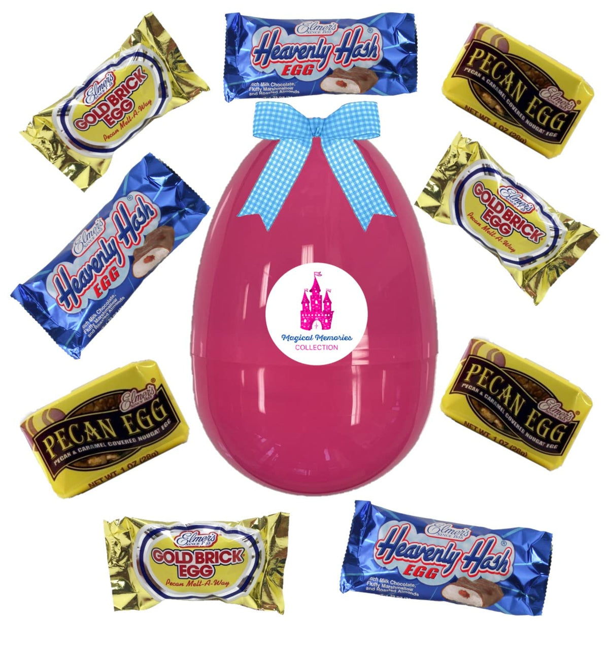 Elmer's Chocolate Easter Egg Gift- 3 Gold Brick Eggs, 3 Heavenly Hash Eggs and 3 Pecan Eggs (Colors may vary)