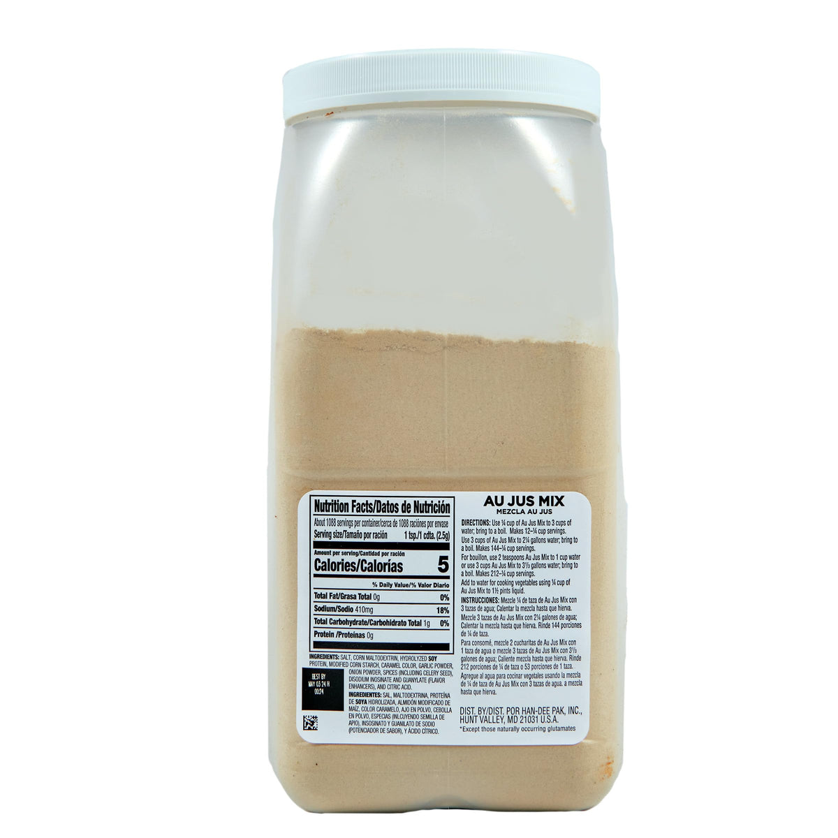 Spice Classics Au Jus Mix, 6 lb - One 6 Pound Container of Au Jus Gravy Mix, Best for Bulk Preparation, Use to Heighten Flavor of Ribs, French Dip