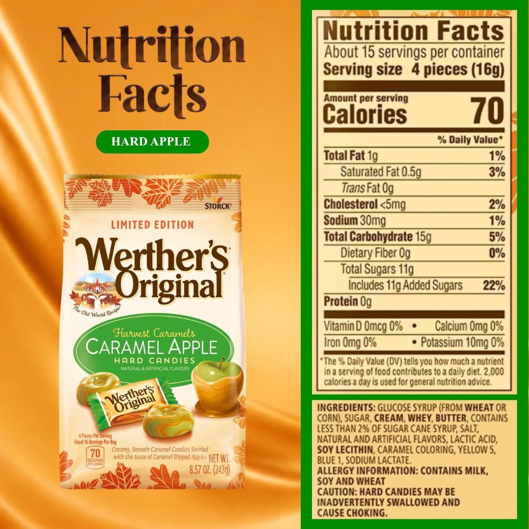 Werther's Original Harvest Caramels 2-Pack Bundle
