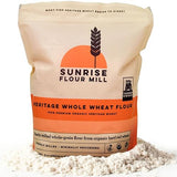 Sunrise Flour Mill Organic Heritage Whole Wheat Flour - 2 lbs | Easier to Digest with Less Bloating | No Bleaching or Bromating | Zero Additives