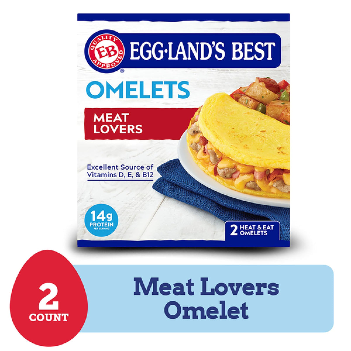 Salutem Vita - Ham & Cheese Omelet, Protein-Rich Breakfast Gift Set - Pack of 8
