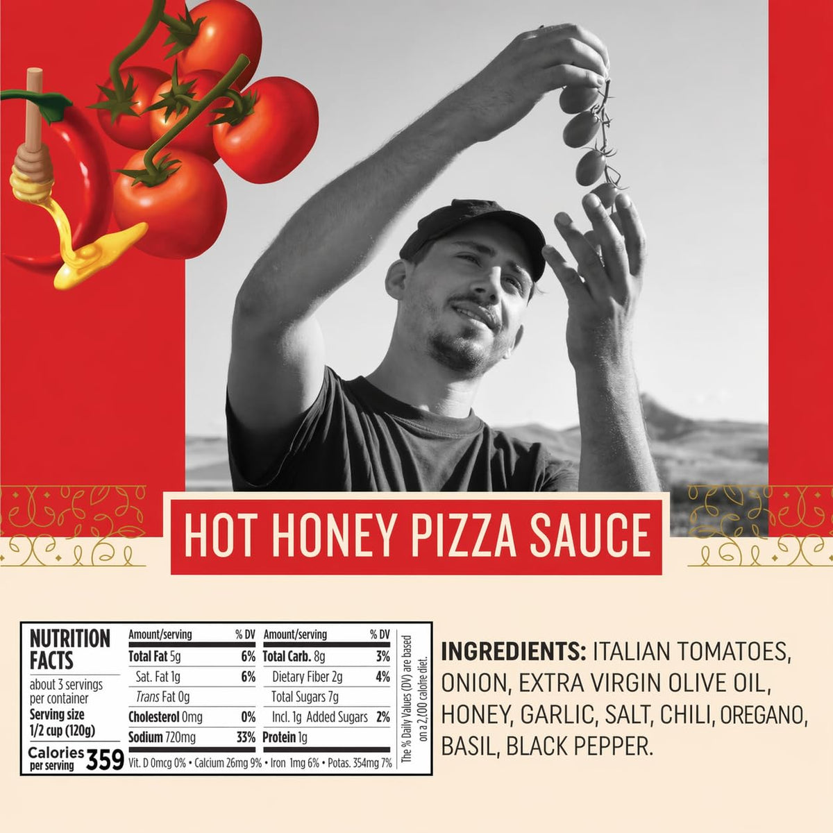 Botticelli Hot Honey Pizza Sauce | 2 Pack Each | 12.3 Oz Jars