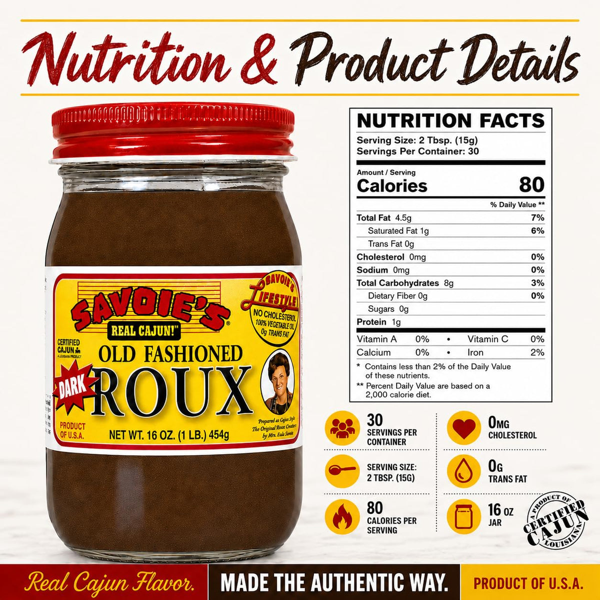Savoie Old Fashion Dark Roux (2pk)
