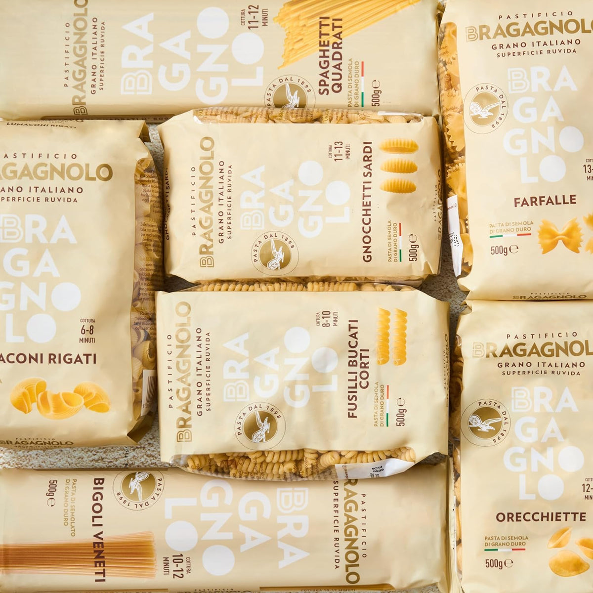 Pastificio Bragagnolo, Fusilli 857 Bronze-Drawn, 100% Italian Pasta, Made with Durum Wheat Semolina Flour, Non GMO (1 Pound Bag) - Consistently al