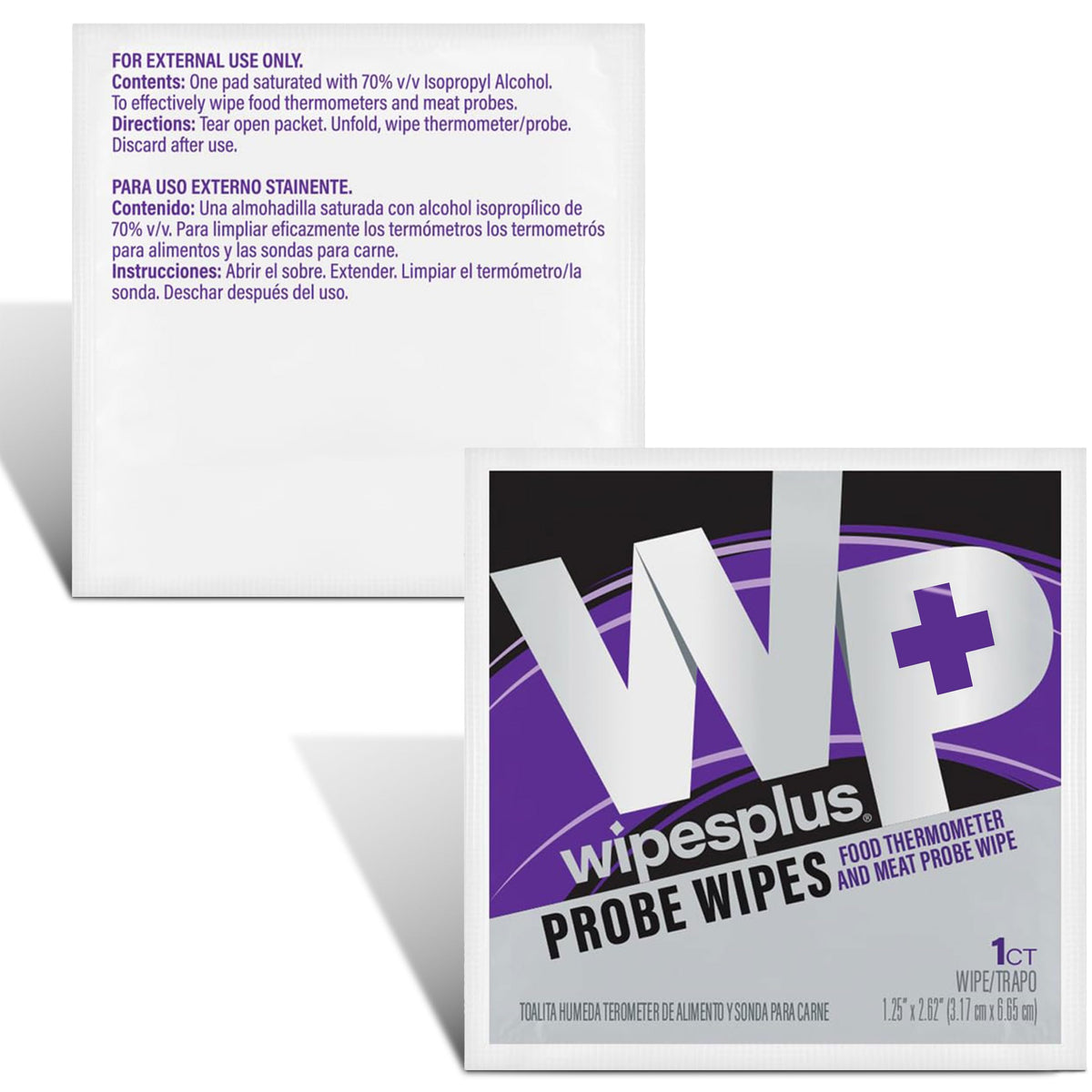 Thermometer Sanitizing Wipes - Probe Wipe Sachet - 100 Wipes