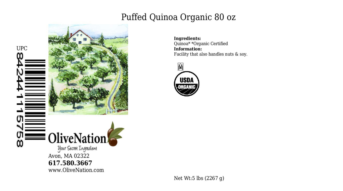 OliveNation Puffed Quinoa - 80 ounces