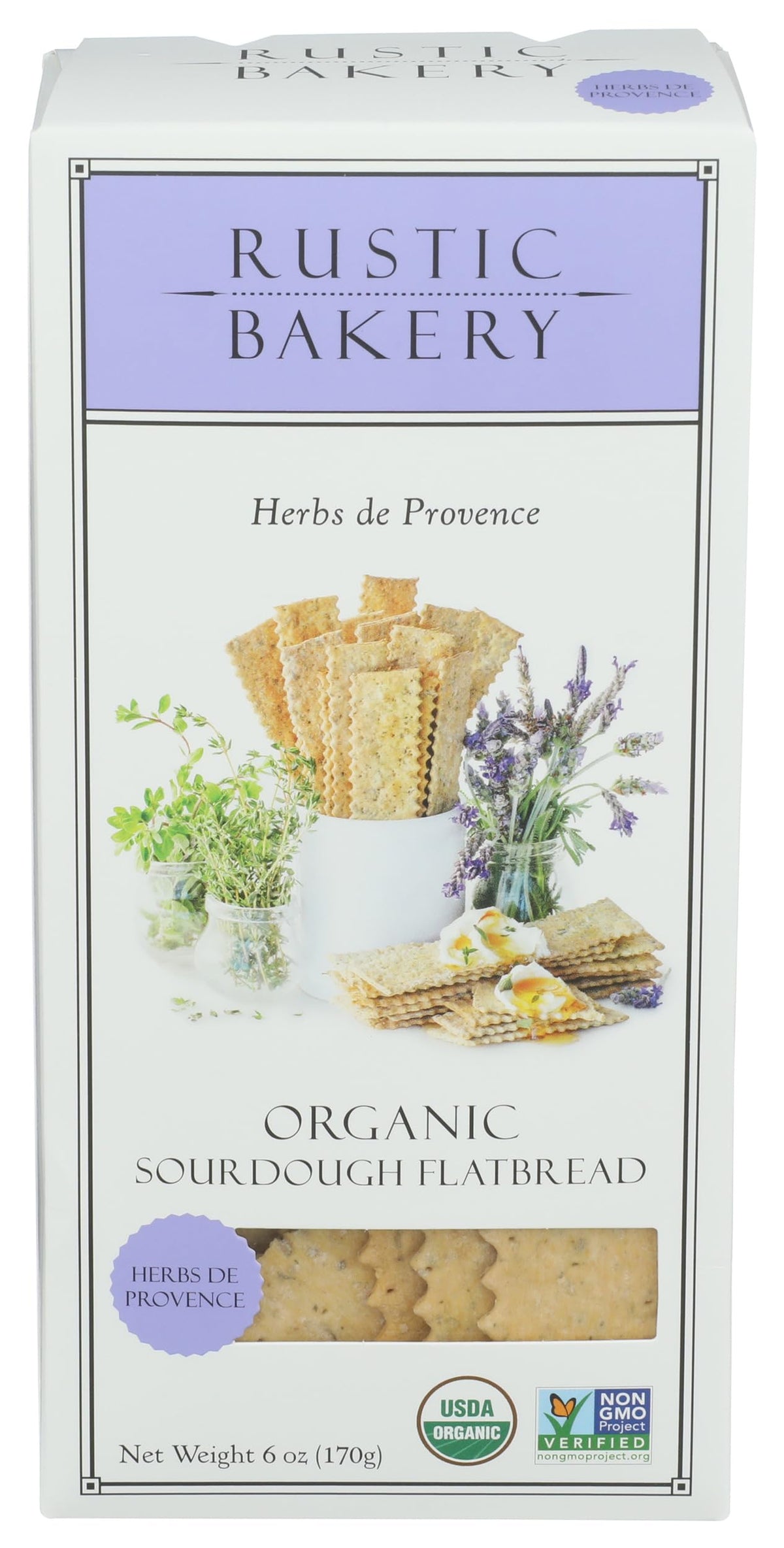 Rustic Bakery, Flatbread Herbs De Provence Organic, 6 Ounce