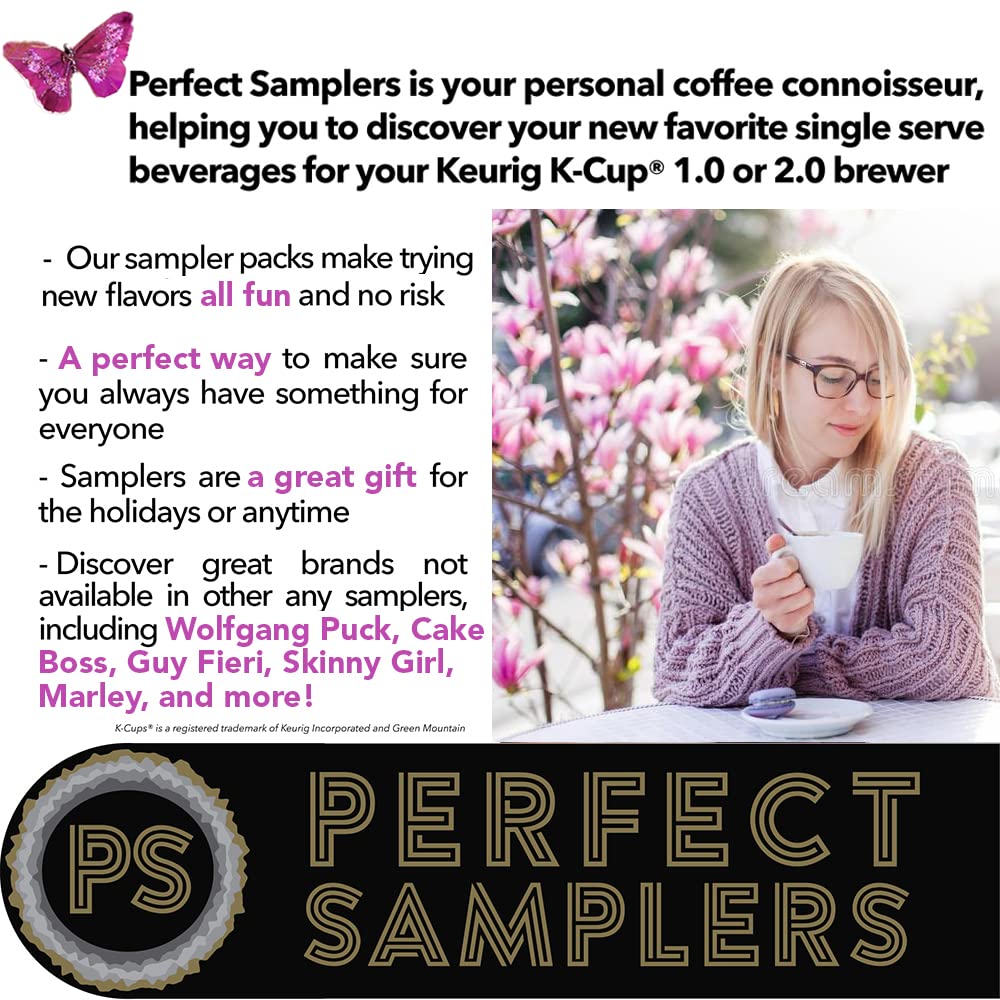 Perfect Samplers Tea Pods, Cider, Hot Chocolate, Cappuccino & Coffee Pods Variety Pack, Single Serve Coffee & K Pod Variety Pack for Keurig K Cups