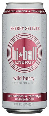 Hi-Ball Wild Berry Sparkling Energy Water, 16 Fl Oz