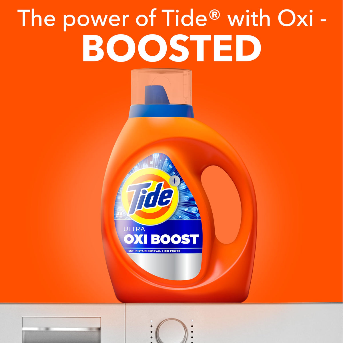 Tide Ultra Oxi Boost Liquid Laundry Detergent, 132 fl oz, 94 Loads, Advanced Stain Remover, Laundry Detergent Liquid with Extra Oxi Power