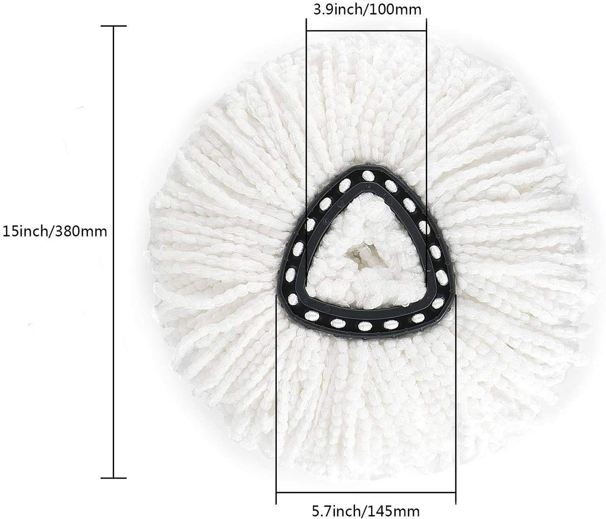 Spin Mop Replacement Head,Microfiber Mop Head Refills Easy Cleaning Mop Head, Pack of 3