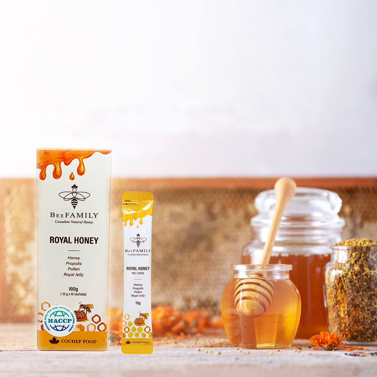Bee Family - Royal Honey Stick - 10x10g Sachets